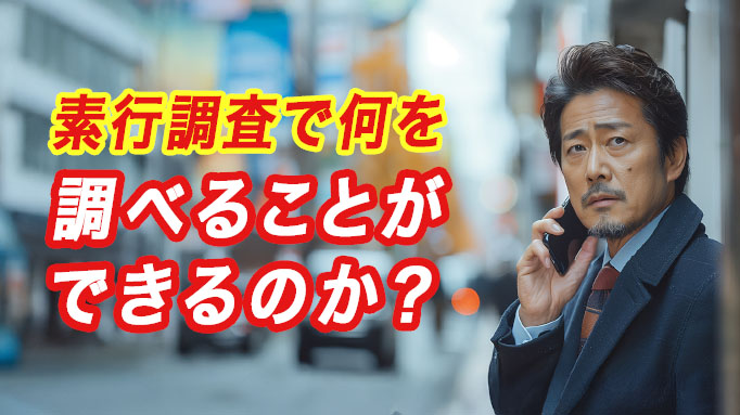 素行調査で何を調べることができるのか？