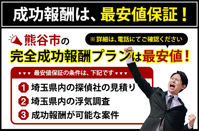 熊谷市の完全成功報酬プランは最安値