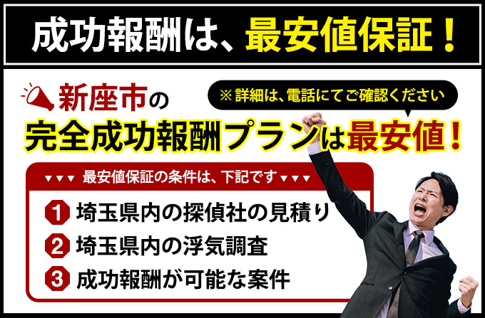 新座市の完全成功報酬プランは最安値