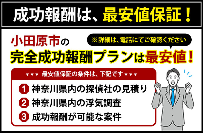 小田原市の完全成功報酬プランは最安値
