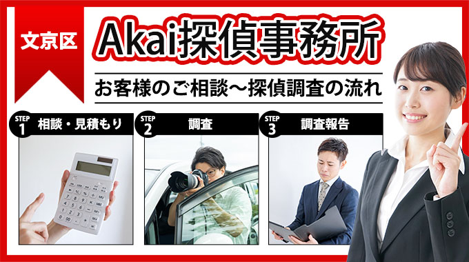 Akai探偵事務所 文京区のお客様のご相談～探偵調査の流れ